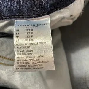 American Eagle Next Level Airflex Original Bootcut Jeans Size 32 x 34 Long  Tall